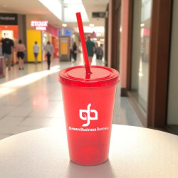 4188 Vaso con Popote de 16oz.